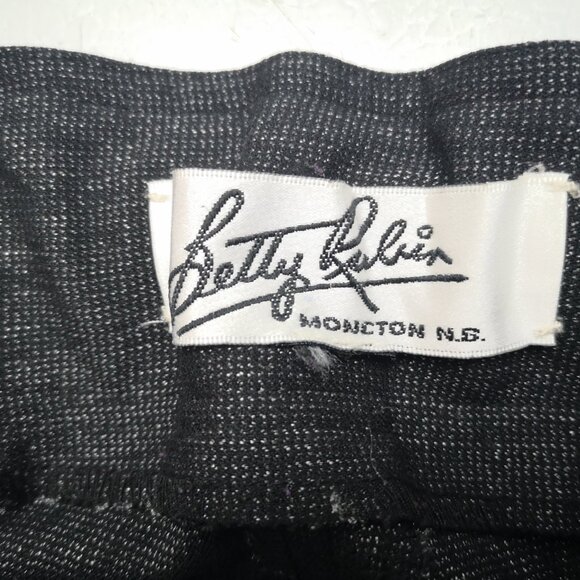 Betty Rubin Ladies Black w/ Tiny Silver Fleck Straight Leg Dress Pants - Picture 3 of 9